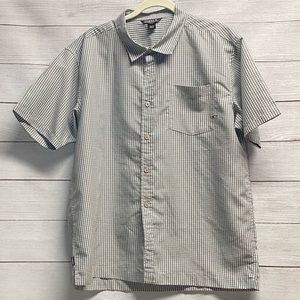 Large O’Neill Gray and Black Plaid Casual Button-Down Shirt